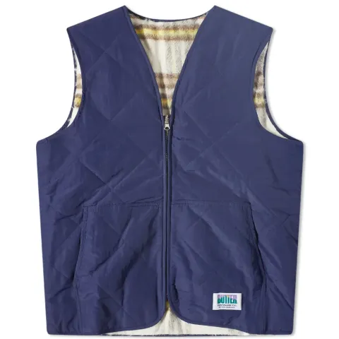 Reversible Hairy Plaid Vest