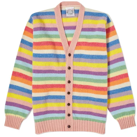 Jamieson's of Shetland Stripe V-Neck Cardigan