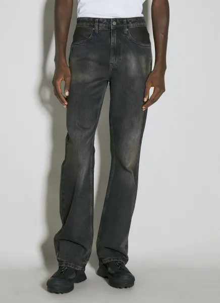 Stained Denim Flare Pant