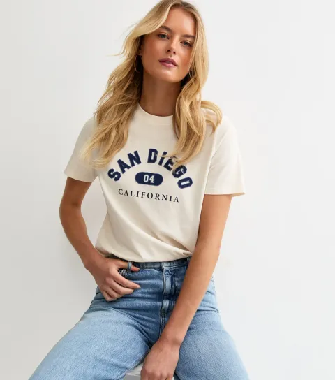 Women's Tall Off White San Diego Print T-Shirt