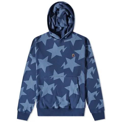 STA Pattern Loose Fit Pullover Hoodie