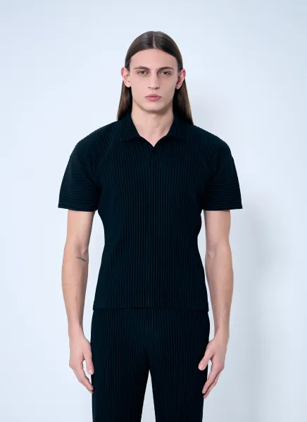 Pleated Polo Shirt