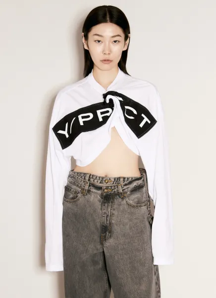 Scrunched Logo Print T-Shirt