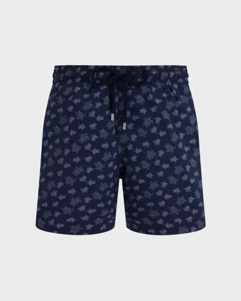 Vilebrequin Men Ultrafine Wool Swim Shorts Ronde Des Tortues