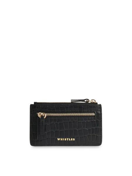 Whistles Croc Zip Card Holder