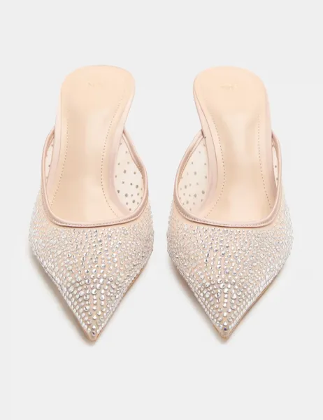Marks & Spencer Embellished Stiletto Heel Pointed Toe Mule