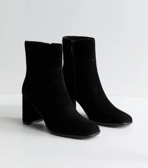New Look Women's Black Premium Real Suede Ankle Boots