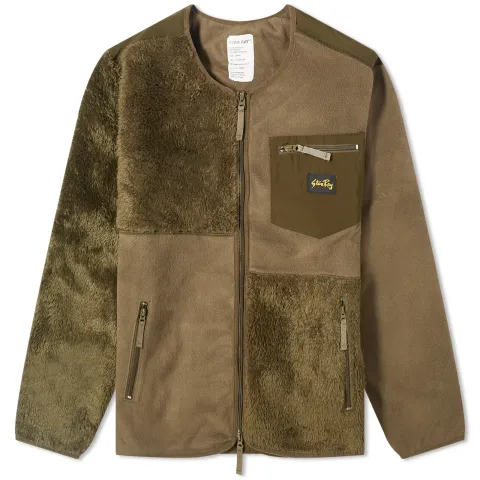 Patchwork Fleece Cardigan