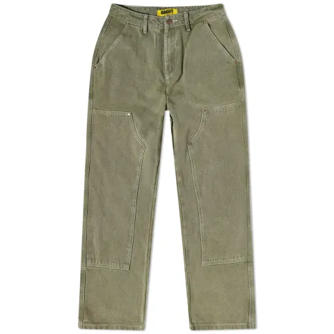 Washed Canvas Double Knee Pant