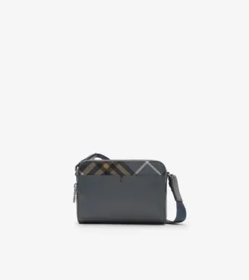 Pop Check Crossbody Bag in Wave blue - Men, Leather
