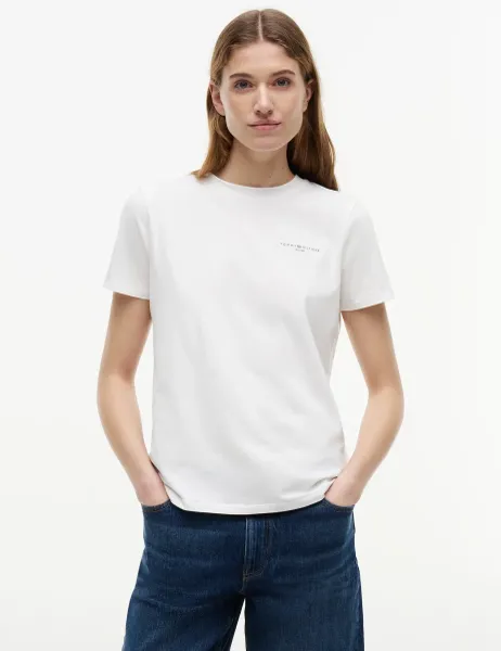 Cotton Rich 1985 Embroidered T-Shirt White