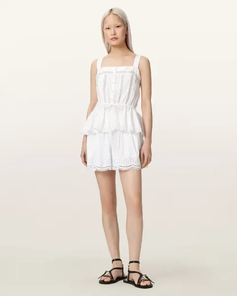 Marie High Waisted Cotton Shorts