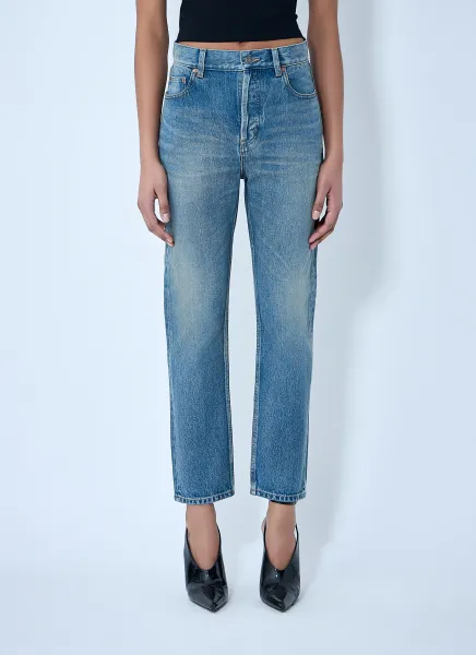 90s High-Rise Cropped Slim Jeans