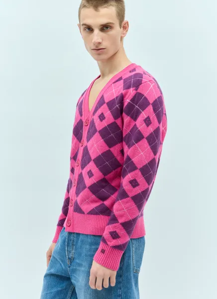 Argyle Jacquard Cardigan