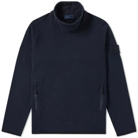 Garment Dyed Ghost Mock Neck Sweat
