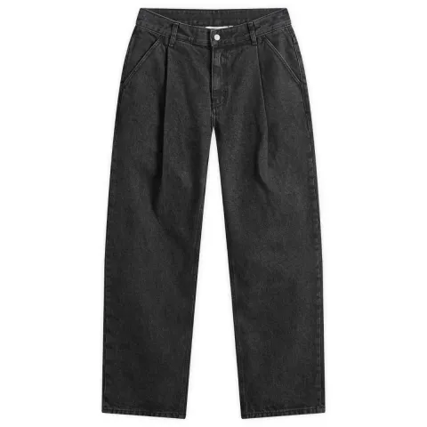 Wide One Tuck Denim Jeans