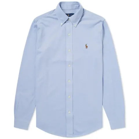 Slim Fit Button Down Pique Shirt