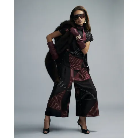 River Island Satin Wide Leg Culotte Trousers