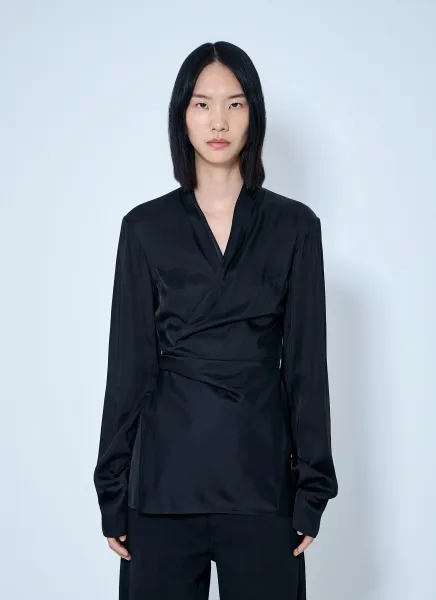 Laura Satin Wrap Top