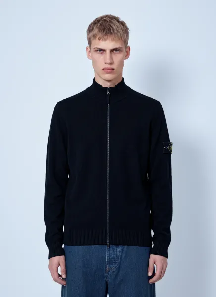 Stone Island Zip-Up Knit Cardigan
