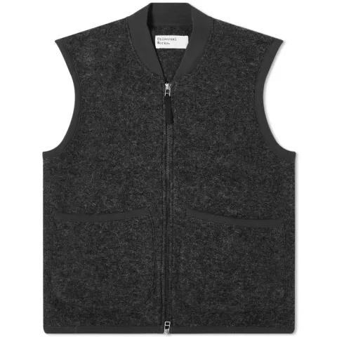 Wool Fleece Zip Waistcoat