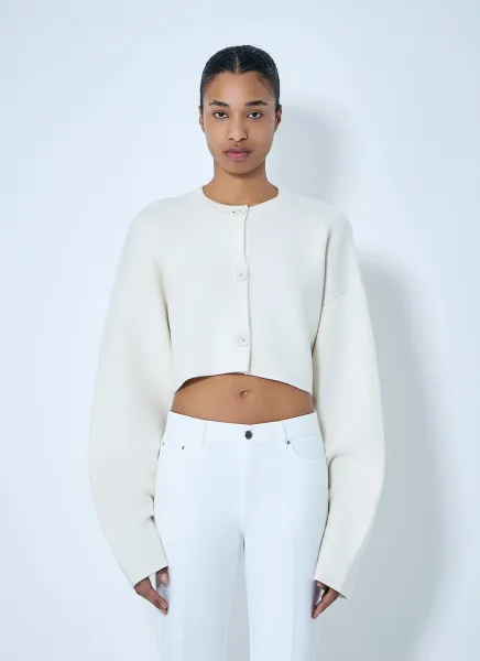 Cropped oversized cardigan