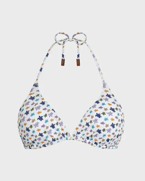 Vilebrequin Women Triangle Bikini Top Micro Ronde Des Tortues