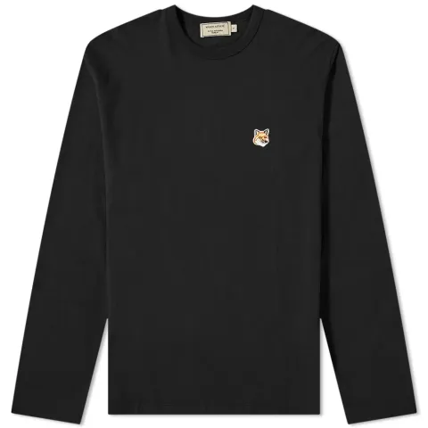 Maison Kitsuné Long Sleeve Fox Head Patch T-Shirt