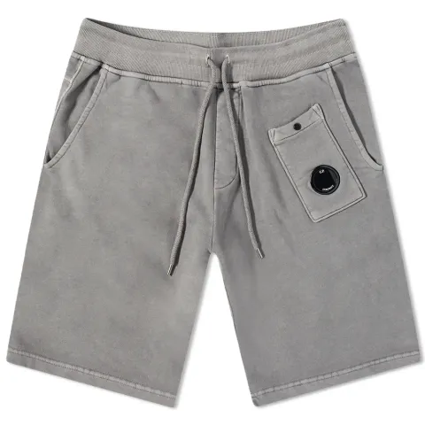 Garment Dyed Lens Pocket Sweat Shorts