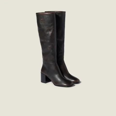Leather boots
