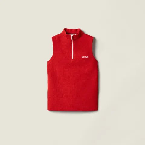 Wool half-zipper sweater