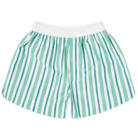 Stripe Cotton Elasticated Shorts