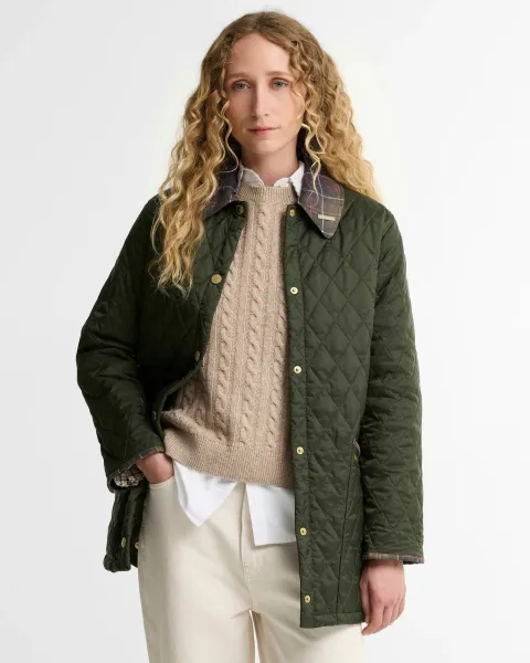 Icons Tartan Collar Modern Liddesdale Quilted Jacket