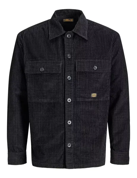 Jack & Jones Pure Cotton Cord Overshirt Black