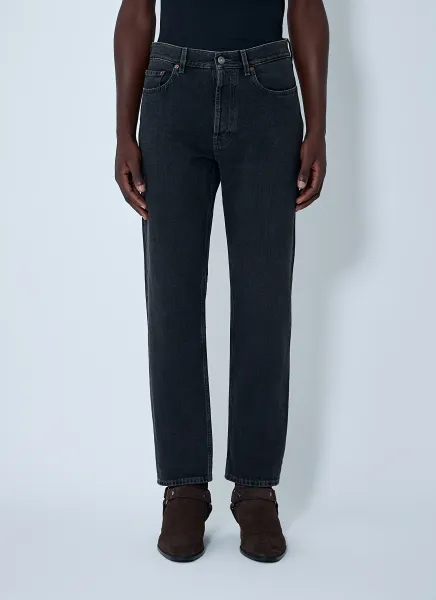 Straight-Leg Denim Jeans