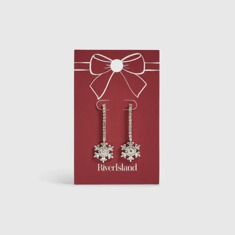 River Island Snowflake Drop Earrings