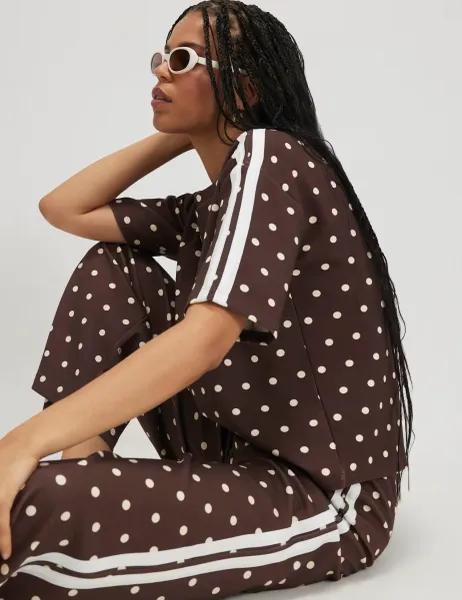 River Island Polka Dot T-Shirt Brown Mix