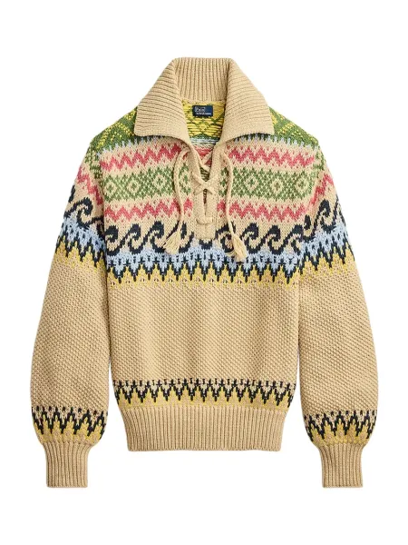 Polo Ralph Lauren Fair Isle Jumper Tan Multi