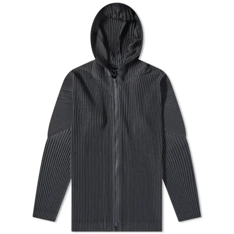 Pleated Zip Hoody