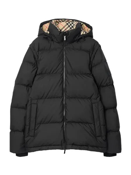 Men Detachable Sleeve Jacket Black