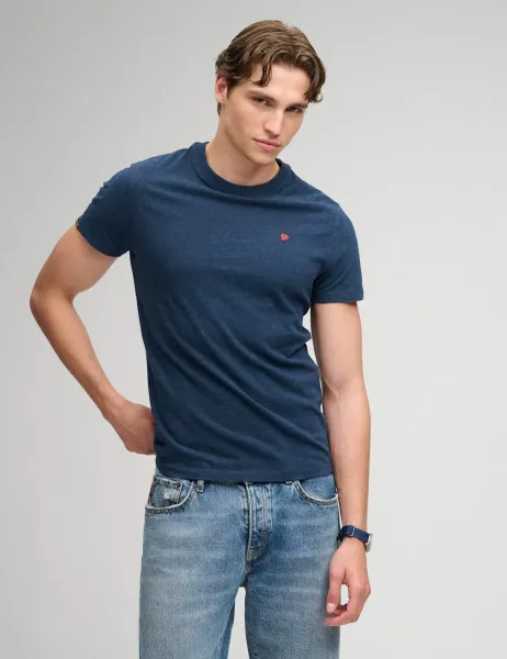 Superdry & Co Pure Cotton Crew Neck T-Shirt Dark Blue
