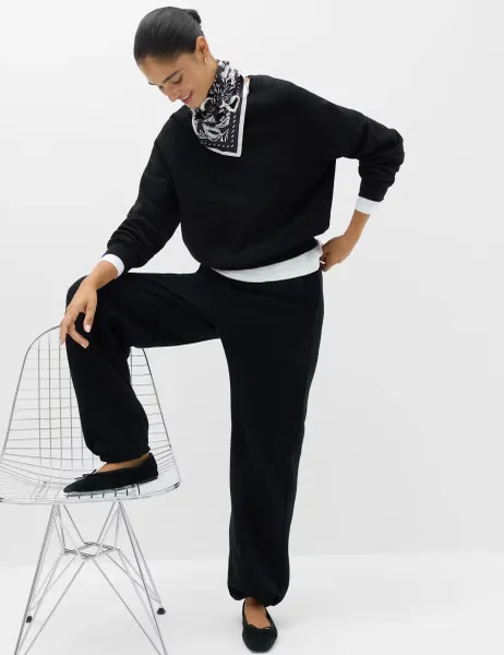 Marks & Spencer Pure Cotton Premium Ultimate Sweatshirt Black