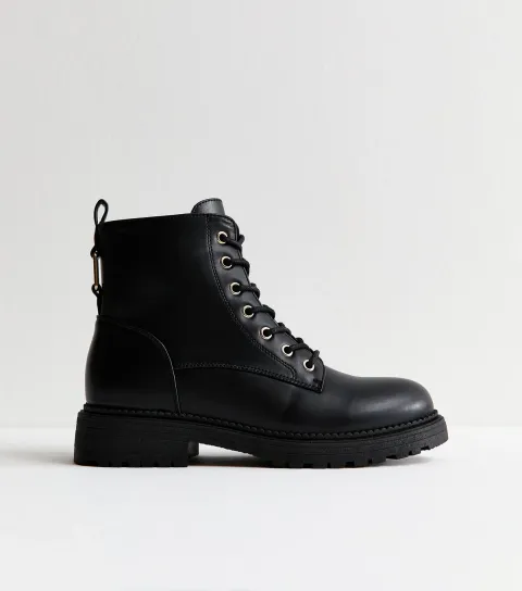 New Look Women's Black Lace Up Ankle Boots