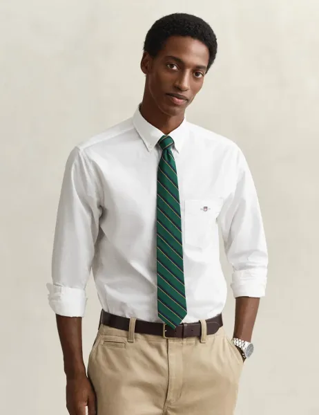 Gant Regular Fit Pure Cotton Classic Poplin Shirt White