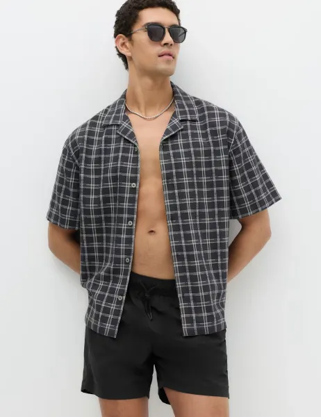 Marks & Spencer Quick Dry Plain Swim Shorts Black