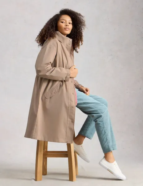 White Stuff Beth Hooded Rain Jacket Natural