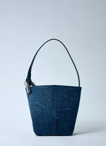 Small JWA Denim Corner Bucket Bag