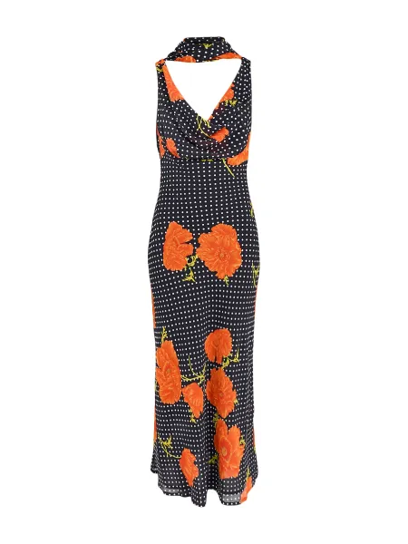 Never Fully Dressed Black Poppy Sophie Maxi Dress