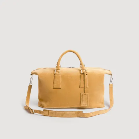 Split leather weekend bag