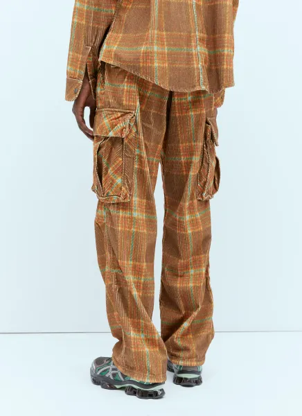 Corduroy Printed Cargo Pants